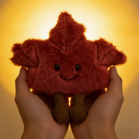 Porte-clés en peluche mignon en forme de feuille d'érable, en coton rembourré, ornement à suspendre pour sac, 11-30 cm, unisexe, 14 ans et plus, fabriqué en Chine