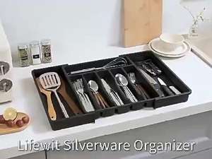 מפעל מותאם אישית להרחבה סכו "ם מארגן 8 תא מטבח מגירה מתכווננת pp פלסטיק uttil - Product Image 3