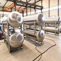 Cuve à bière horizontale isolée monocouche en acier inoxydable de 100L à 50000L pour le stockage de la bière
