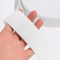 Bande élastique plate en tricot haute élasticité pour la couture de ceintures, noire et blanche, pour la confection de vêtements