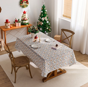 Tovaglia Natalizia Impermeabile Personalizzata, Copritavolo <span class=keywords><strong>Rettangolare</strong></span> Stampato, Panno Decorativo <span class=keywords><strong>per</strong></span> <span class=keywords><strong>Tavolo</strong></span> da Pranzo e Caffè - Product Image 3