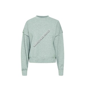 Sweat-shirt à logo brodé personnalisé Pull-over en coton à col rond en coton Sweatshirts surdimensionnés à impression personnalisée pour femmes du Bangladesh - Product Image 1