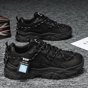 Nouvelles Chaussures de Sport Respirantes à Lacets pour Hommes, Tige en Maille, Amortissantes, Tendance Mode Printemps, Style Papa Rehaussant la Taille - Product Image 2