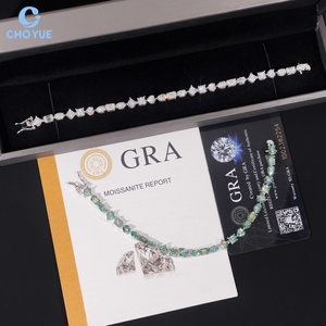 Hot Sale Fancy Cut Moissanite Cuban Link Bracelet Rhodium Plated Solid 925 Silver Hiphop <b>Iced</b> <b>Out</b> Jewelry - Product Image 6