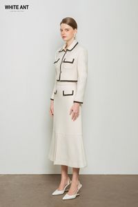 Veste courte en laine Miana, prix d'usine, respirante, pour femme de bureau, régulière, chaque produit dans un sac en polyester, fabricant vietnamien - Product Image 3