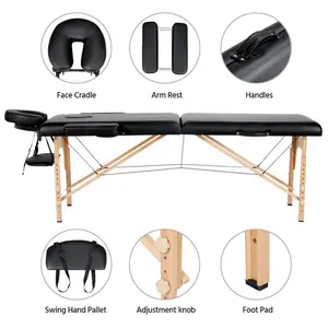 Vente chaude hauteur réglable éponge de haute qualité en cuir salon de beauté salon de massage lit de beauté spa chaise de massage