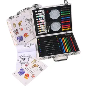 Boîte à colorier en papier pour enfants, Crayon à peinture professionnelle, papeterie scolaire, peinture avec nom