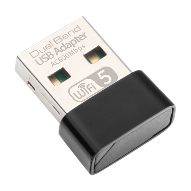 Wifi 6 Usb 2.0 Adapter Dual Band 2.4GHz and 5GHz Mini Usb Wifi Dongle for PC AC600Mbps WiFi Adapter