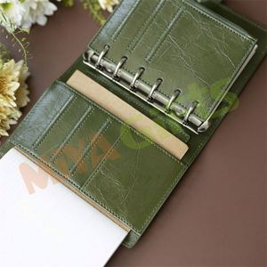 Carpeta de 6 anillas de cuero pu personalizada A7 planificador <span class=keywords><strong>agenda</strong></span> cubierta Salvia suave <span class=keywords><strong>elegante</strong></span> Oliver organizador billetera - Product Image 5