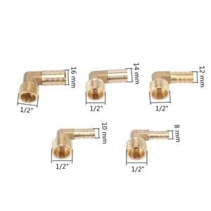 Đồng Thau 1/2 "Chủ Đề Nam Đến 8 10 12 14 16Mm Đầu Nối Khuỷu Tay Vườn Hệ Thống Nước Phụ Kiện Khớp Nối - Product Image 3