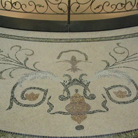Luxuriöse Bodenfliesen Marmor-Mosaike Blumenmuster Mosaik-Teppiche für Hotel-Lobby Villa Große Halle Eingangsbereich Dekoration