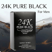 Parfum pour homme 100 ml 24K Pure Black, best-seller, longue tenue, parfum boisé OUD, brume parfumée, adapté à de multiples occasions