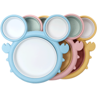 Assiette en Fiber de bambou pour enfants, vaisselle de table créative pour bébés, dessin animé pour enfants en bas âge