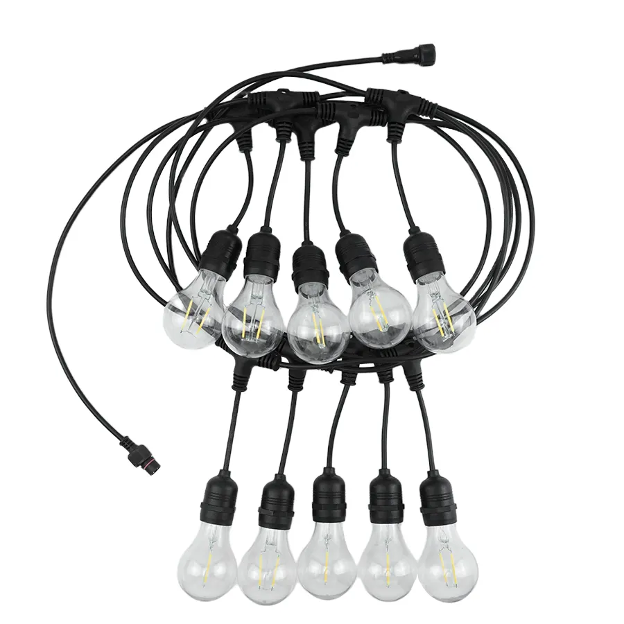 Patio led string light with A60 2W/4W bulbs as outdoor waterproof decorative light 16FT 32FT for create romantic atmosphere