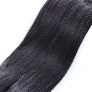 <span class=keywords><strong>Extensiones</strong></span> de Cabello Virgen Indio Liso, Tejidas a Mano, Color Negro <span class=keywords><strong>Natural</strong></span>, para Coser y Tejer - Product Image 5