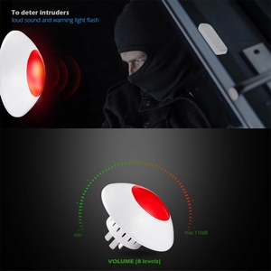 <span class=keywords><strong>KERUI</strong></span> fuerte sirena interior inalámbrica intermitente sirena de alarma cuerno rojo de luz estroboscópica sirena para hogar GSM y la seguridad de la alarma - Product Image 3