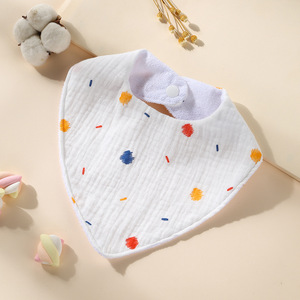 Baberos Triangulares de Muselina de Algodón Impermeables para Bebés Recién Nacidos, <span class=keywords><strong>con</strong></span> Estampados, Toallas para Saliva, Paños Absorbentes para Bebés - Product Image 3