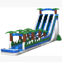 Toboggan aquatique gonflable d'été, structure de jeu gonflable, château gonflable, parcours de divertissement, pour événements promotionnels, fêtes et activités commerciales, avec zone d'escalade