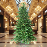 Vente directe d'usine, sapin de Noël artificiel en épicéa LED de haute qualité, pré-éclairé, résistant au feu, écologique, pour l'intérieur
