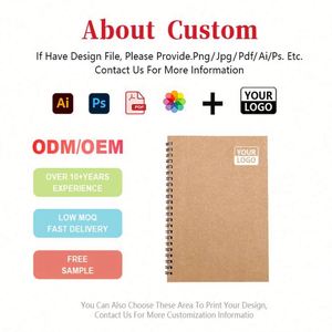 Eco-Friendly Spiral Bound A5 <b>Notebook</b> Custom Personalized Options Print Brown Kraft Paper Hardcover Pen <b>Diary</b> - Product Image 2