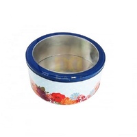 Clear-View Plat Rond Étain Transparent Acrylique Couvercle Bonbons Présentoir De Qualité Alimentaire Époxy Enduit CE Utilisation Commerciale Certifiée