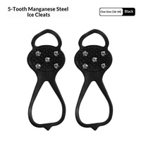 Crampons antidérapants en forme de gourde à 5 dents pour neige et glace, en latex de haute qualité, portables et simples, pour chaussures et chaînes, pour l'extérieur en hiver