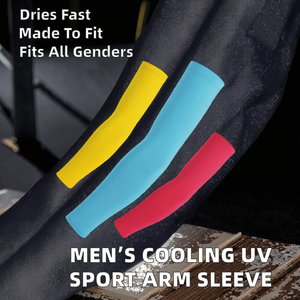 Manguitos de compresión deportivos unisex al por mayor para gimnasio, correr, baloncesto, voleibol, fútbol, protección UV, ciclismo, de seda helada refrescante - Product Image 2