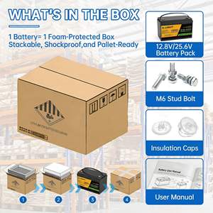 Batterie de stockage d'énergie au lithium LiFePO4 à décharge profonde 12V 24V 100Ah 200Ah 300Ah avec Bluetooth, pack solaire, en stock UE PL <span class=keywords><strong>UA</strong></span> - Product Image 4