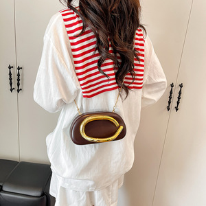 European American <b>Box</b> Bag Fashionable <b>Party</b> Dinner PU Clutch New Vintage Chain Women's Leisure Travel Bag Tanjing - Product Image 2