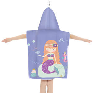 Serviette de plage à capuche pour enfants, imprimé dinosaure, polyester doux, sans sable, couverture de piscine d'été, poncho à séchage rapide pour enfants - Product Image 5