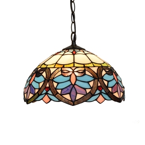 30cm Mediterráneo creativo azul barroco amor decorativo colgante luz Tiffany' de vidrio retro Bar restaurante café iluminación - Product Image 2