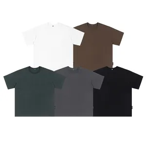 LEMARCO Men's O-neck T-shirts Heavyweight 260 Gsm Oversized Printed Embroidered Plain Tee Plus Size Men's Custom T Shirt