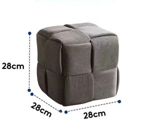 Bắc Âu đơn giản phòng khách chất lượng cao vải to sợi vuông phân cao cấp Phân & Ottoman - Product Image 5