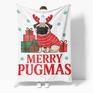 Ropa de Cama de Alta Calidad para Sofá, <span class=keywords><strong>Regalo</strong></span> de Navidad para Sala de Estar, Cálida y Suave, Manta de Franela con Diseño de Perro Moderno y Lindo para Invierno - Product Image 1