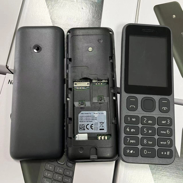 Original Bar Feature Phone for Nokia 125 2.4 Inch GSM Dual SIM Keypad Cellphone Wholesale 105 106 Telephone