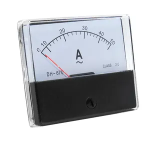 DH670 Ampli Analogique Panneau Mètre Ampèremètre Pointeur Mécanique 1-500A AC Courant Ampèremètre