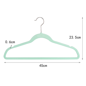 Yikai Hiện Đại Đánh Giá Nhà Cung Cấp 360 Độ Xoay Móc Mềm Quần Áo Móc Áo Nhung Móc Áo Màu Đen 50 Gói Móc Áo - Product Image 4