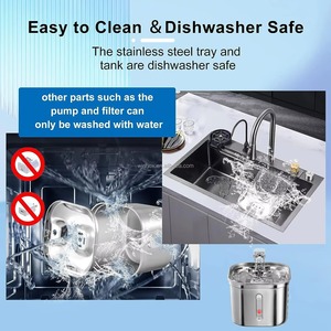 不锈钢宠物饮水机，带流水的自动猫饮水机 - Product Image 5