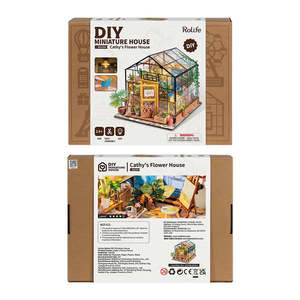 Robotime Rolife Artisanat en bois Puzzles en bois 3D DG104 La maison verte de Kathy Maison miniature DIY pour la vente en dropshipping - Product Image 6