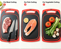 Plateau de décongélation rectangulaire 2-en-1 en plastique durable antiadhésif, planche à découper épaisse pour viande à décongélation rapide pour usage en cuisine