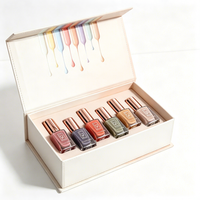 Coffret d'emballage personnalisé pour vernis à ongles en gel, huile et soins des ongles, avec revêtement UV, pelliculage mat et gaufrage éponge pour soins de la peau
