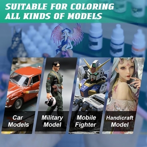 Ensemble de <span class=keywords><strong>peinture</strong></span> miniature écologique à base d'eau, <span class=keywords><strong>peinture</strong></span> rapide 4x5ml, haute pigmentation, couleurs de modèle non fanées <span class=keywords><strong>pour</strong></span> la résine <span class=keywords><strong>plastique</strong></span> - Product Image 6