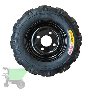 Customized 3.50-8 Herringbone anti-skid pneumatic tyre assembly of electric tricycle for agricultural vehicle engineering