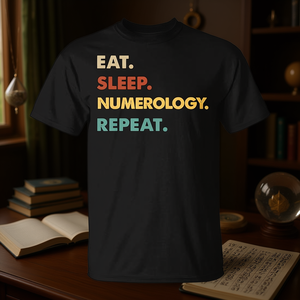 T-shirt Eat Sleep Numerology Repeat pour les amateurs de numérologie - Product Image 3