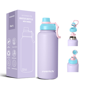 ขวดน้ำสแตนเลสสุญญากาศ Everich BPA Free Patent ขนาด 32 ออนซ์ แบบสองชั้น พร้อมฝาปิดแบบขันเกลียว<span class=keywords><strong>ที่</strong></span>ถอดออกได้ - Product Image 2