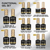 BORN PRETTY PRO Kit Duo Gel Professionnel 2 Pièces : Base Coat et Top Coat – Vernis à Ongles Gel Fonctionnel Soak Off pour Salon et Usage Professionnel