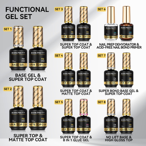 BORN PRETTY PRO Kit <span class=keywords><strong>Duo</strong></span> Gel Professionnel 2 Pièces : Base Coat et Top Coat – Vernis à Ongles Gel Fonctionnel Soak Off pour Salon et Usage Professionnel - Product Image 2