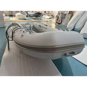 Bateau semi-rigide Reachsea Hypalon RHIB pour 7 personnes, 420 cm, luxe, petit MOQ, couleur grise, avec auvent et échelle pour patrouille - Product Image 1