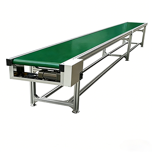 Nastro Trasportatore Orizzontale in <span class=keywords><strong>PVC</strong></span> a Prezzo di Fabbrica, Sistema di Nastro Trasportatore Piatto Verde per Alimenti, Dimensioni Personalizzate per Uso Industriale - Product Image 5