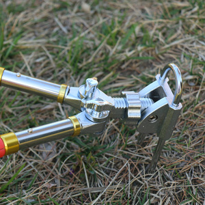 Cgf Fishing <b>Rod</b> <b>Holder</b> 1.7cm Stainless Steel Foldable Dual Head With Ground Plug For Fishing <b>Rods</b> - Product Image 5